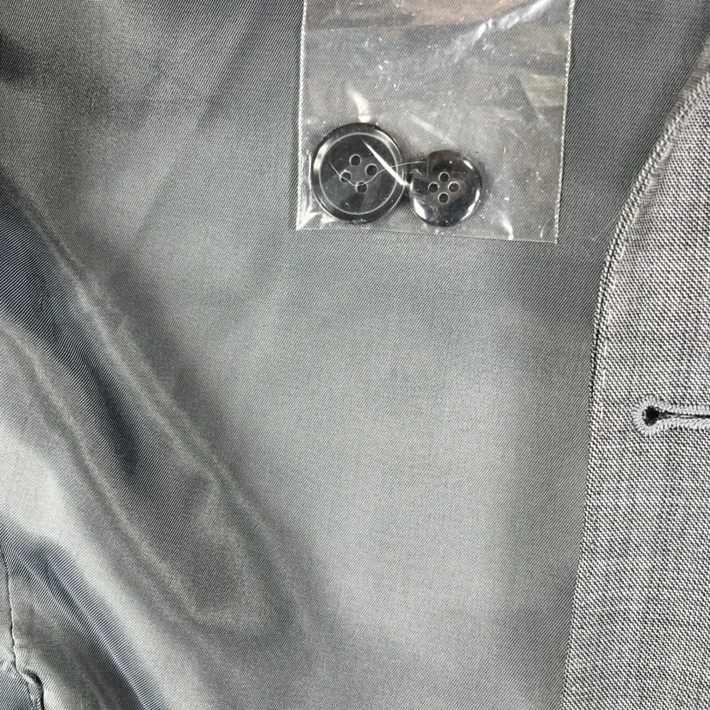 Peter Millar Suit Jacket Blazer Mens 46R Gray Pure Virgin Wool Two Button Blazer